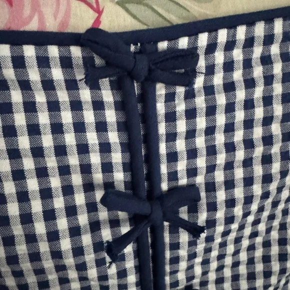 Caroline Constas Navy and White Gingham Maxi Dress - Picture 6 of 11